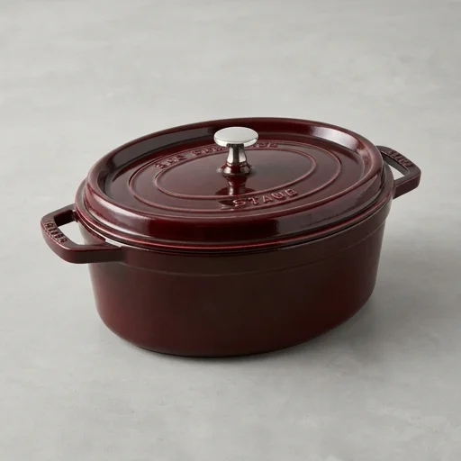 Staub Cast Iron Oval Cocotte view 2